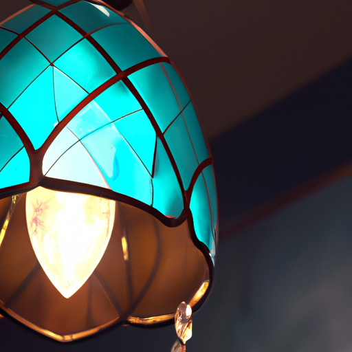 Lampe Tiffany bleue