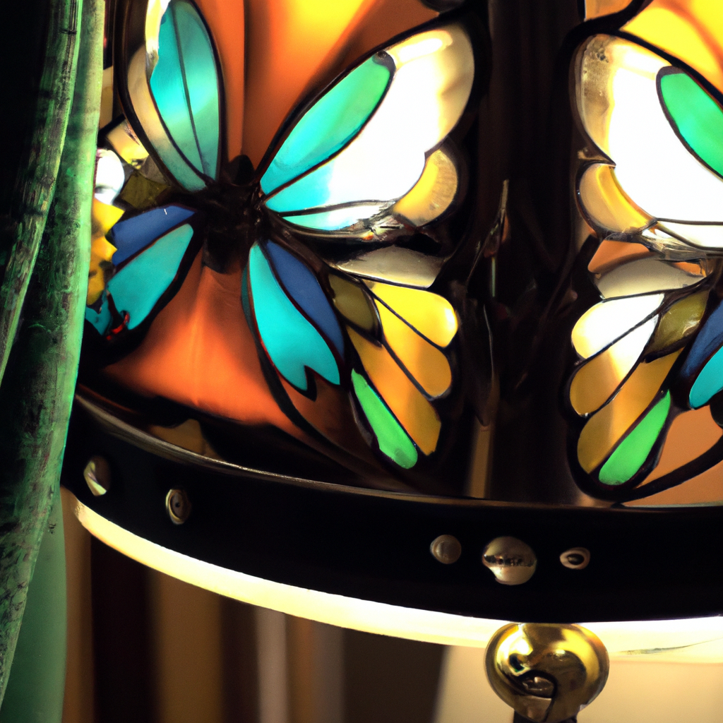 Lampe tiffany papillon