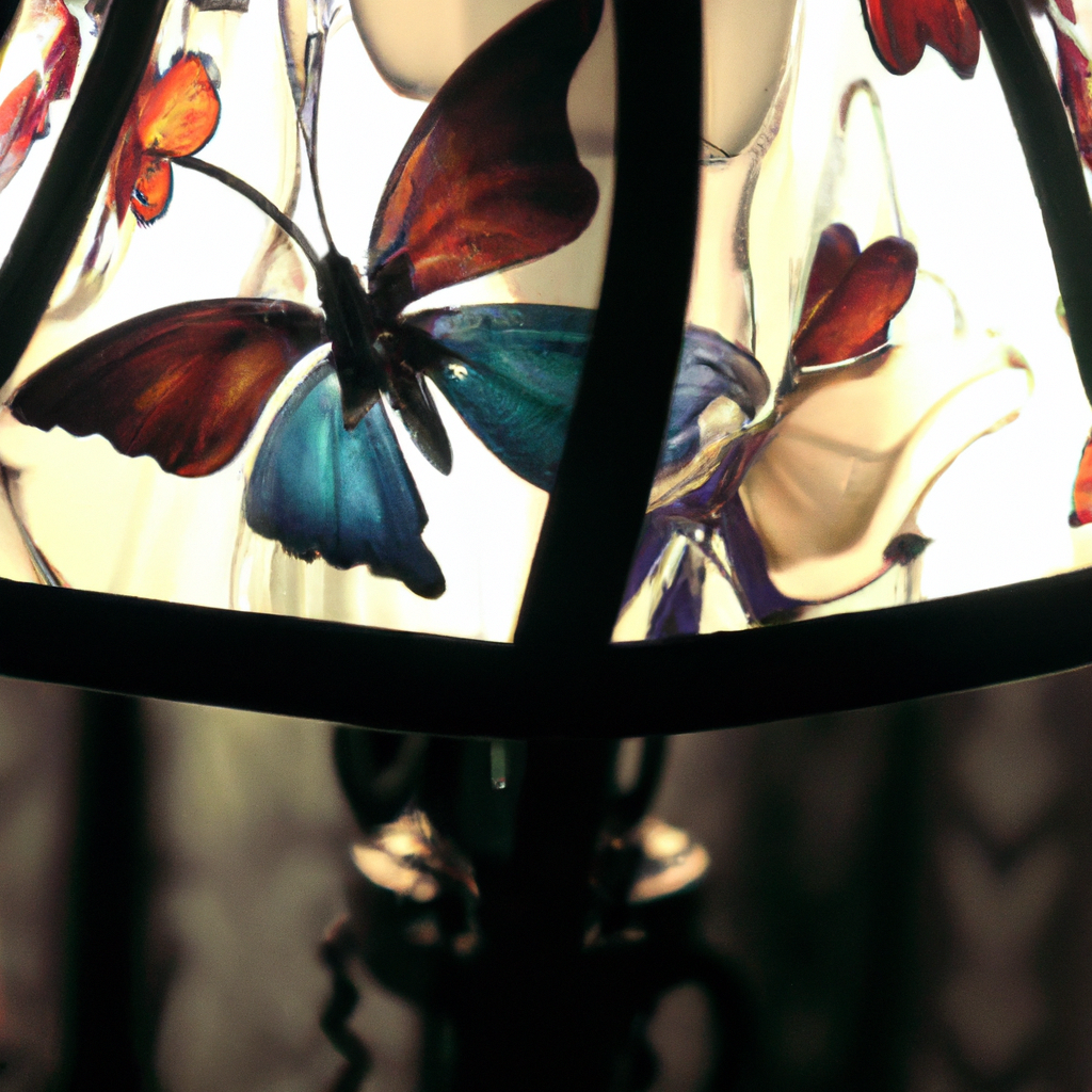 Lampe papillon tiffany