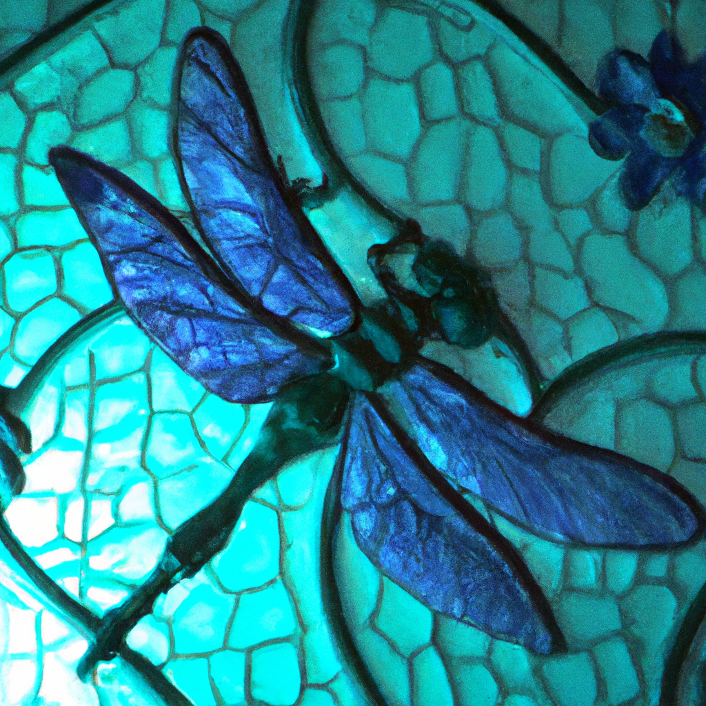 Applique Tiffany sirène mur lampe dragonfly