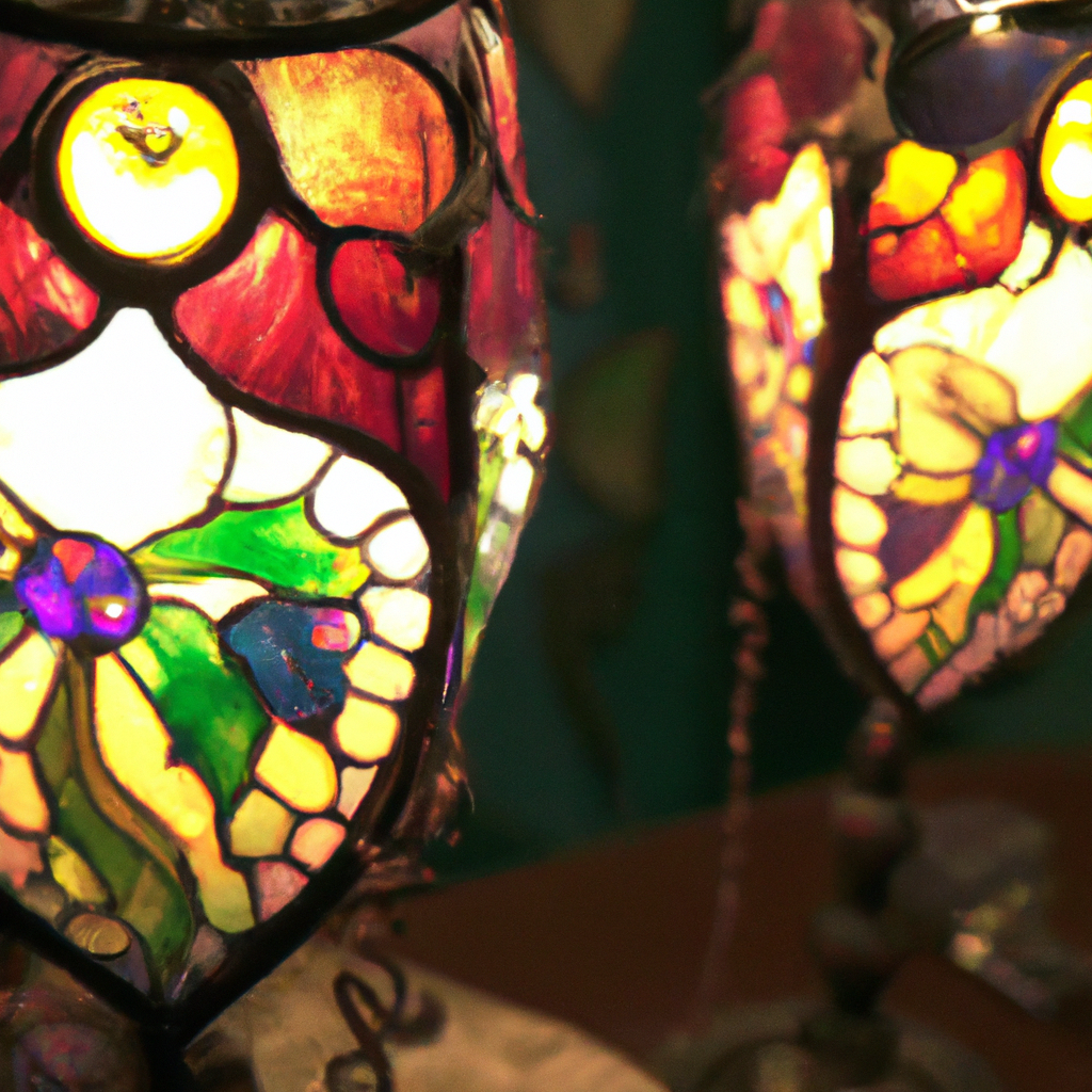 Lampes Tiffany appliques