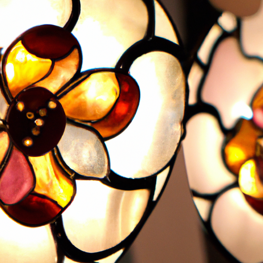 Appliques luminaires Tiffany stone multicolore