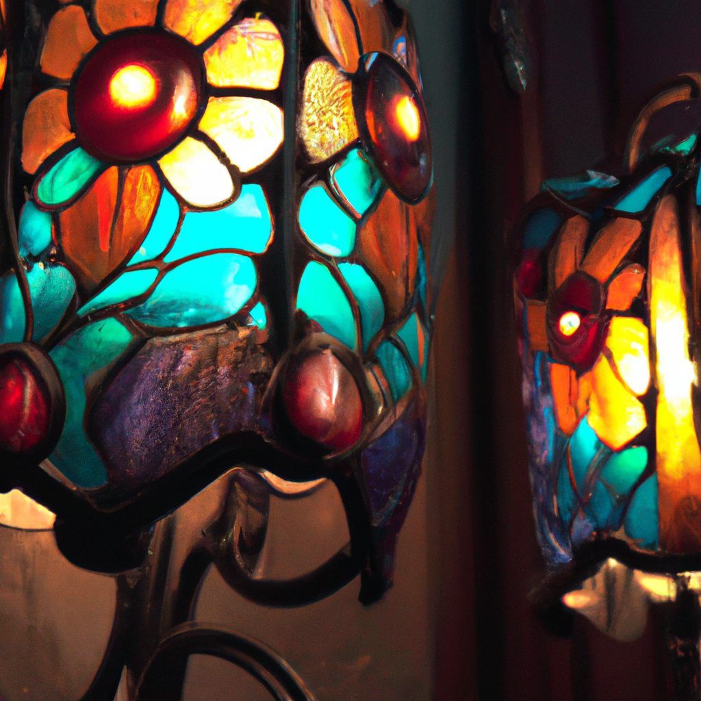 Lampes Tiffany appliques