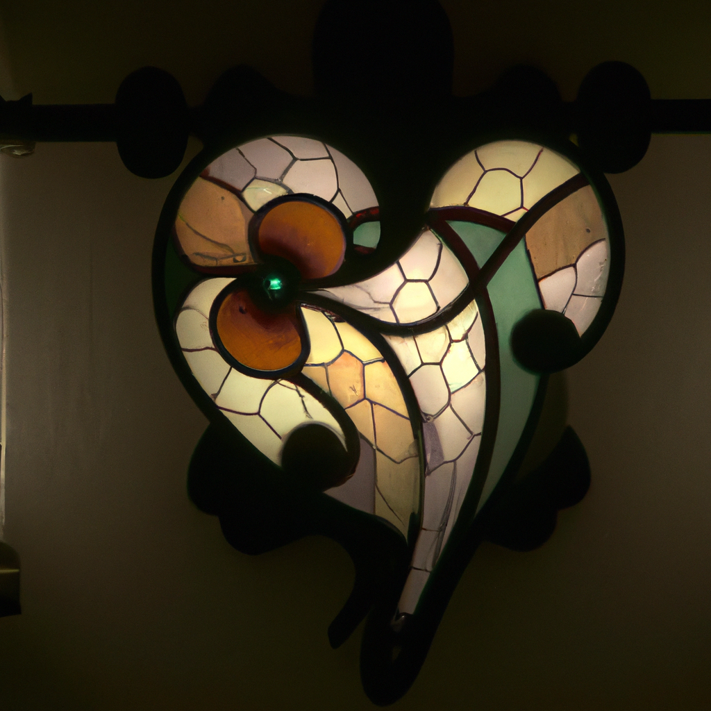 Lampe Fumat Tiffany's applique