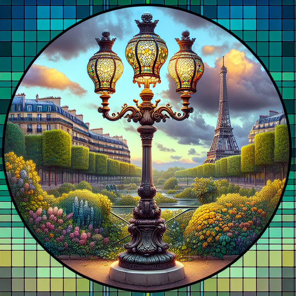 Lampadaire Tiffany Paris